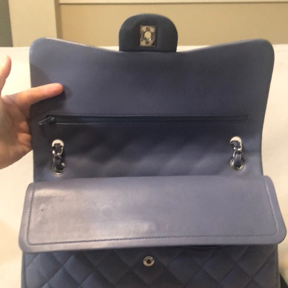 Chanel Classic Jumbo Lambskin grey Double Flap Bag - Picture 6 of 8